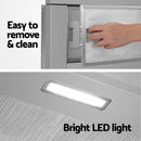 Devanti 900mm Range Hood 90cm Slide out Rangehood Stainless Steel-6