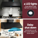 Devanti 1500mm Commercial BBQ Range Hood Dual Motor W/ Remote Control Black-7