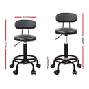 Artiss 2x Salon Stool Swivel Chair Backrest-2