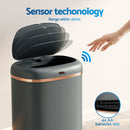 Devanti 38L Motion Sensor Bin Rubbish Automatic Grey-5