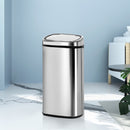Devanti 68L Motion Sensor Bin Rubbish Automatic Silver-8