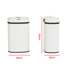 Devanti 50L Sensor Bin Motion Rubbish Automatic White-2