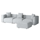 Artiss Modular Sofa Chaise Set 4-Seater Grey-1