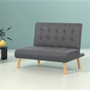 Artiss Sofa Bed Lounge Chair Couch 1 Seater Recliner Futon Bed Set Linen Grey-7