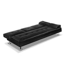 Artiss Sofa Bed Lounge Convertible Leather Couch Bed 3 Seater Cupholder Recliner-3