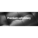 Artiss Sofa Bed Lounge Convertible Leather Couch Bed 3 Seater Cupholder Recliner-4