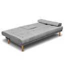 Artiss Sofa Bed 188CM Grey Faux Linen-3
