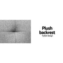 Artiss Sofa Bed 188CM Grey Faux Linen-5