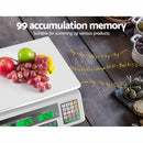 Emajin Scales Digital Kitchen 40KG Weighing Scales Platform Scales White LCD-6