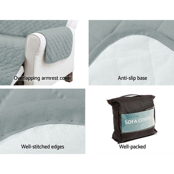Artiss Sofa Cover Couch Covers 3 Seater Easy to Clean Grey