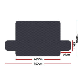 Artiss Sofa Cover Couch Covers 4 Seater Easy to Clean Dark Grey - 0