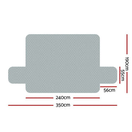 Artiss Sofa Cover Couch Covers 4 Seater Easy to Clean Grey - 0
