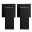 Cefito 9'' Rain Shower Head Set Handheld Round High Pressure Twins Tap Black-3