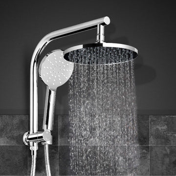 Cefito 9'' Rain Shower Head Set Handheld Round High Pressure Chrome