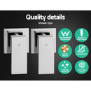 Cefito 9'' Rain Shower Head Set Handheld Round High Pressure Twins Tap�Chrome-6