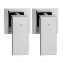 Cefito 9'' Rain Shower Head Set Handheld Round High Pressure Twins Tap�Chrome-8