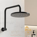 9'' Rain Shower Head Overhead High-pressure Swivel Black-7