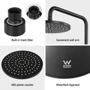 9'' Rain Shower Head Overhead High-pressure Swivel Black-5
