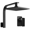 Cefito 8'' Rain Shower Head Wall Arm Square High Pressure Mixer Tap Black-1