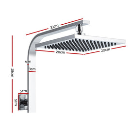 Cefito 8'' Rain Shower Head Wall Arm Square High Pressure Chrome - 0
