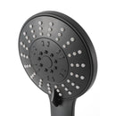 Handheld Shower Head 4.5" High Pressure 5 Modes Poweful Round Black-3