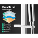 Cefito 10'' Rain Shower Head Set Handheld Square High Pressure Twins Tap Chrome-5