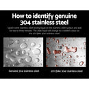 Cefito Kitchen Sink 45X39CM Stainless Steel Basin Single Bowl Silver-6