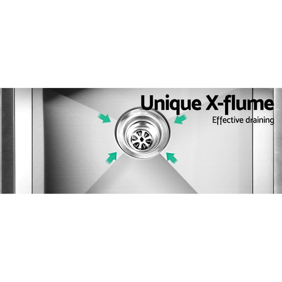 Cefito Kitchen Sink 53X50CM Stainless Steel Basin Single Bowl Silver