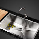 Cefito Kitchen Sink 70X45CM Stainless Steel Basin Single Bowl Silver-8