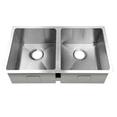 Cefito Kitchen Sink 77X45CM Stainless Steel Basin Double Bowl Silver-3