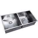 Cefito Kitchen Sink 86X44CM Stainless Steel Basin Double Bowl Silver-3