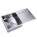 Cefito Kitchen Sink 87X45CM Stainless Steel Basin Single Bowl Silver-1