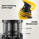 Devanti Slow Juicer Cold Press Fruit Juice Extractor 130W Black-5