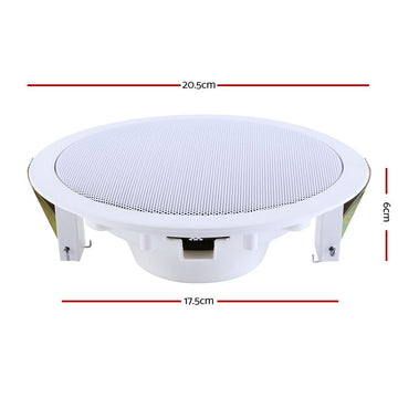 Giantz 6''Ceiling Speakers In Wall Speaker Home Audio Stereos Tweeter 2pcs - 0