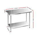 Cefito 610 x 1219mm Commercial Stainless Steel Kitchen Bench-2