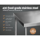 Cefito 1829 x 762mm Commercial Stainless Steel Kitchen Bench-3