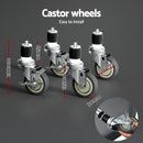 Cefito Stainless Steel Kitchen Benches Work Bench Wheels 61X46CM 430-6