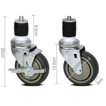 Cefito Set of 4  Swivel Castor Wheels - 0