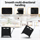 Emajin Shopping Trolley Cart 75L Foldable Black-4