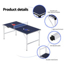 Everfit Table Tennis Ping Pong Table Portable Foldable Family Game Home Indoor-6