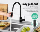 Cefito Kitchen Mixer Tap Pull Out 2 Mode Sink Faucet Basin Laundry Black-5