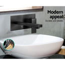 Cefito Bathroom Basin Mixer Tap Separate Faucet Vanity Laundry Black-2