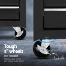 Giantz 15 Drawers Tool Chest Trolley Toolbox 2-in-1 Storage Black-5