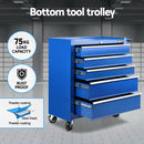 Giantz 15 Drawers Tool Chest Trolley Toolbox 2-in-1 Storage Blue-4