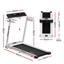Everfit Treadmill Electric Home Gym Fitness Exercise Fully Foldable 450mm White-2