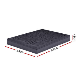 Giselle Bedding 3-Zone Pillowtop Mattress Topper 1000GSM for Back Pain Relief Washable with 45cm Deep Pocket Queen - 0