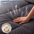 Giselle Bedding Bamboo Charcoal Filling Pillowtop Topper 1000GSM 5cm Thick Pillowtop Pad for Back Pain Relief Washable with 45cm Deep Pocket King Single-6