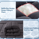 Giselle Bedding Bamboo Charcoal Filling Pillowtop Topper 1000GSM 5cm Thick Pillowtop Pad for Back Pain Relief Washable with 45cm Deep Pocket Queen-4