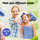 2 Pack Bath Sheets Set Cotton Extra Large Towel Blue-4