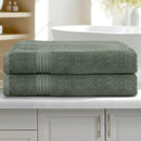 2 Pack Bath Sheets Set Cotton Extra Large Towel Green-7